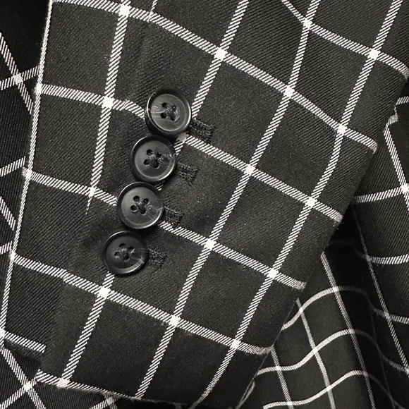 The Limited Oversized Black White Windowpane Blazer NWOT - Picture 4 of 6